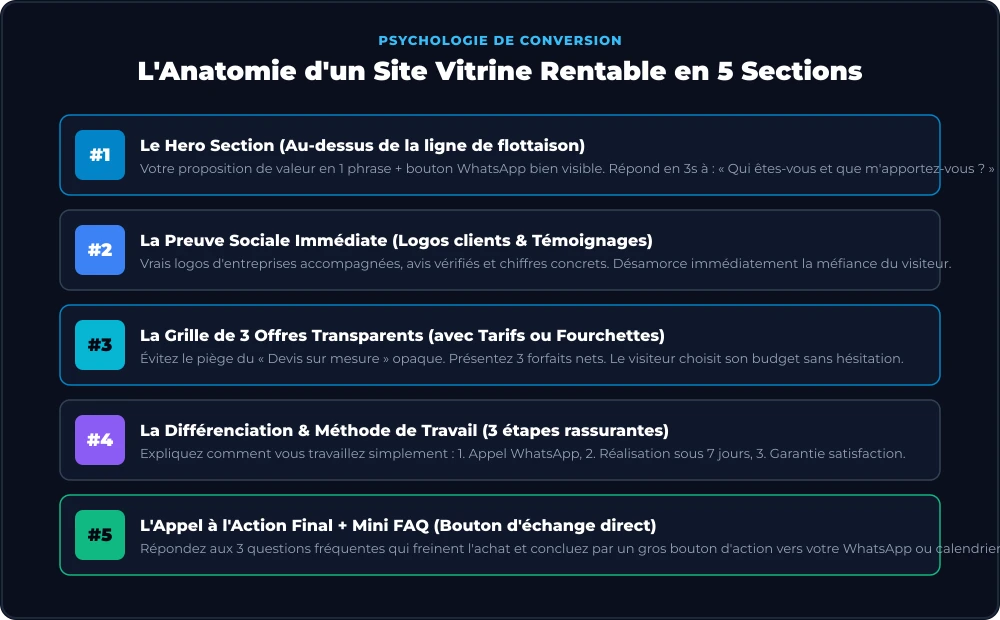 Anatomie d'un site vitrine qui convertit