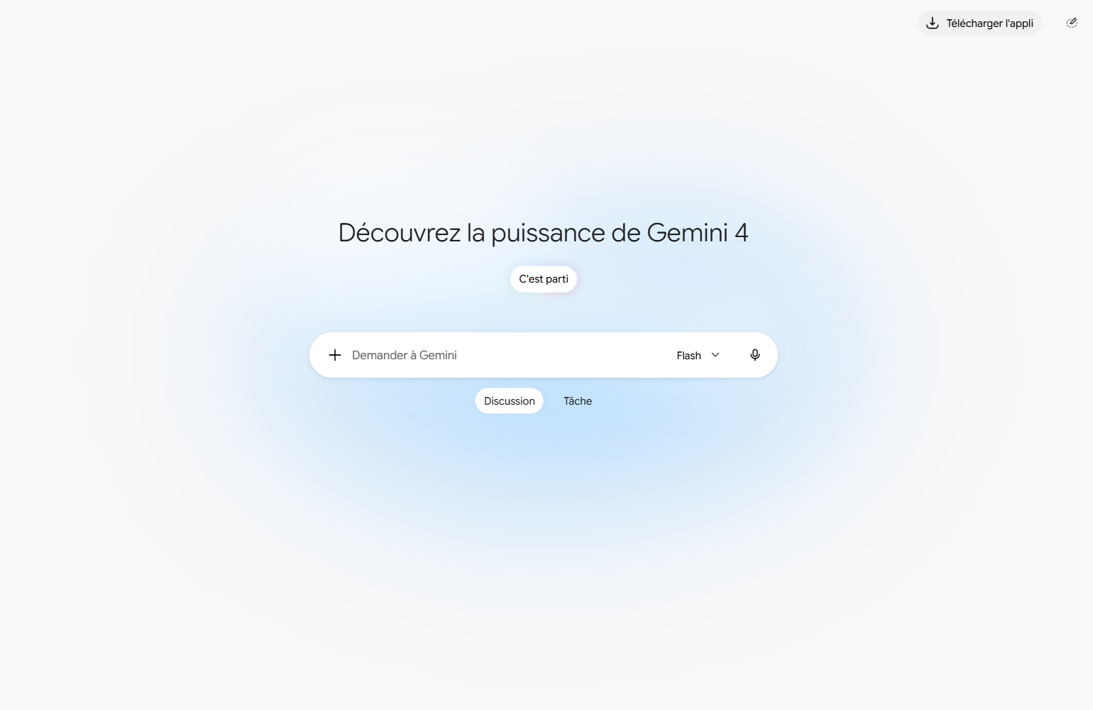 Capture de l’accueil de Gemini