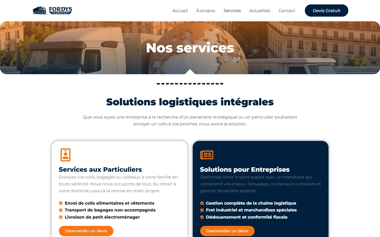 Offres pour les particuliers et pour les entreprises