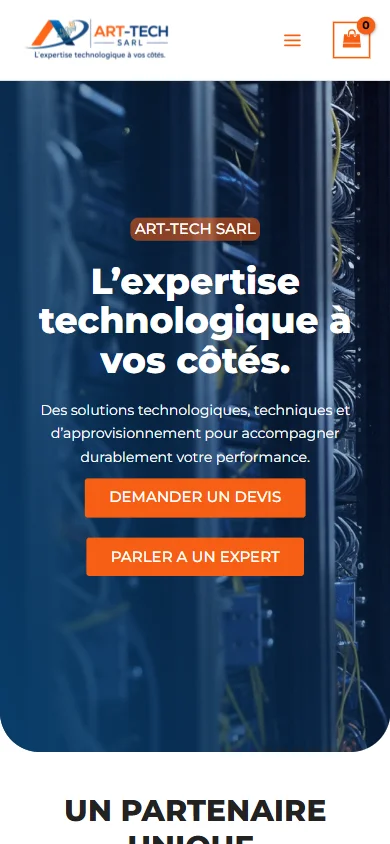 ART-TECH SARL — Site multiservices et boutique informatique sur téléphone