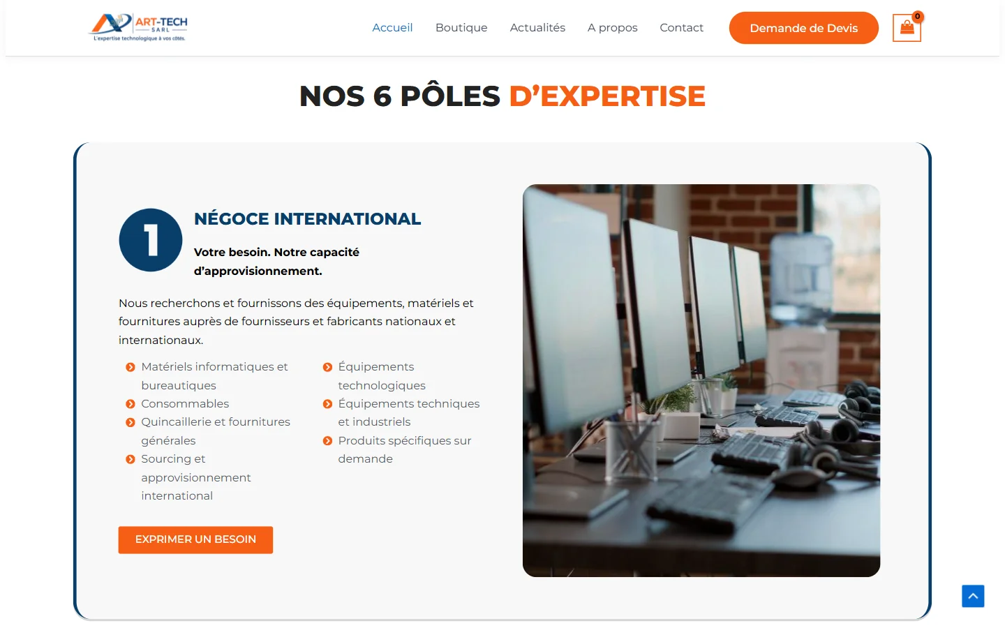 Les six pôles d’expertise, présentés un par un